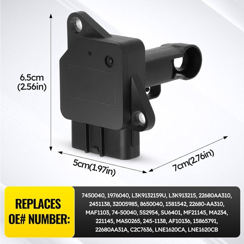 C-Tzu Mass Air Flow Meter MAF Sensor Compatible with 1999-2003 Jaguar 2006-2013 Mazda 2005-2006 Saab 2004-2014 Subaru,197-6040 15865791 22680-AA310 MF21145 22680-AA31A LNE1620CA 74-50040 - Image 5